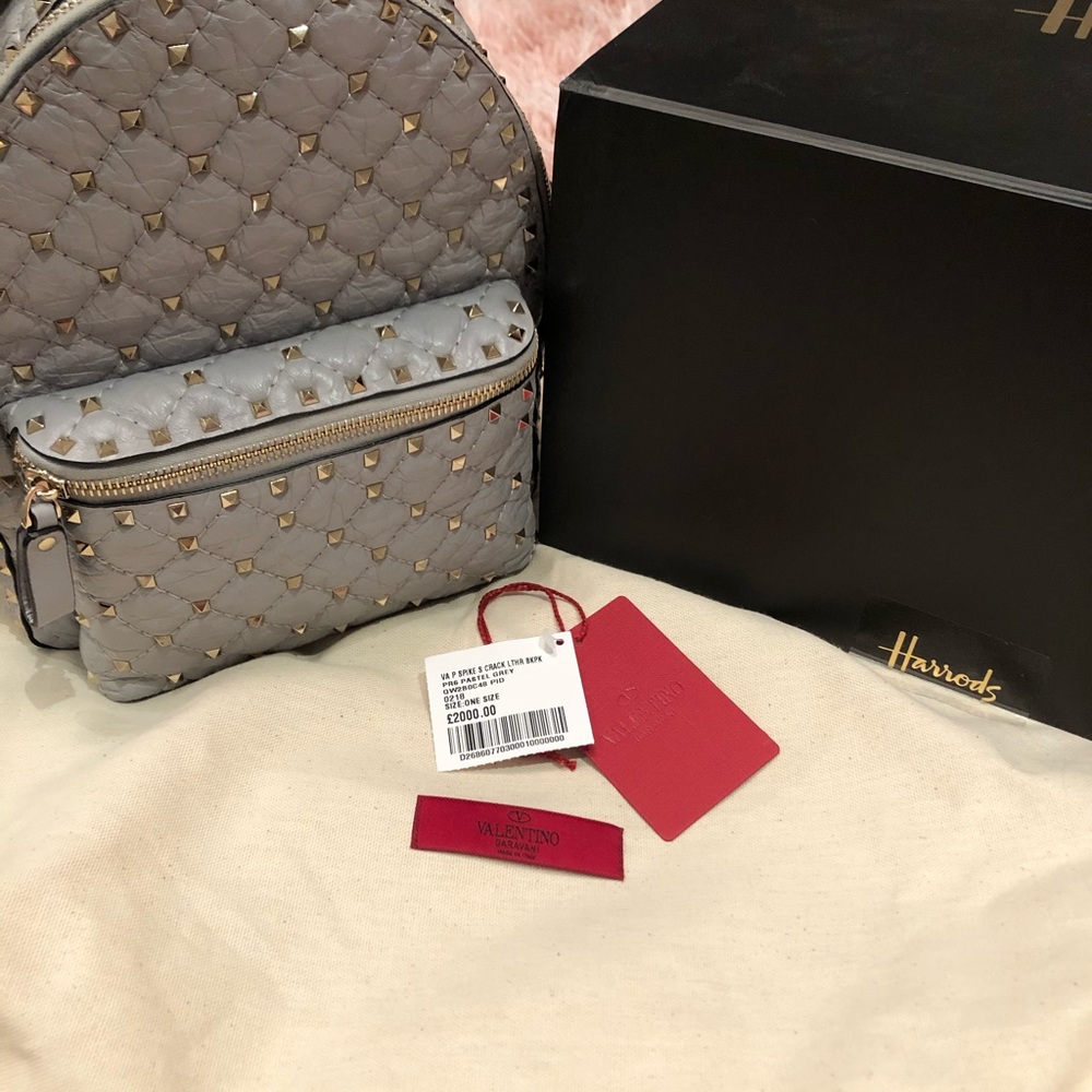 Valentino Rockstud Medium Backpack 100% Authentic - Picture 7 of 8
